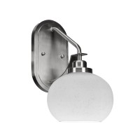 Odyssey 1 Light Wall Sconce In Brushed Nickel Finish With 7 White Muslin Glass