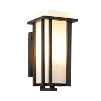 Eeru Outdoor Exterior Wall Sconce Outdoor Wall Lanterns As Porch Lighting Fixtures Wall Mount Weather & Rust Resistant Black Finish With Frosted Glass For Exterior House Front Porch Garage Driveway