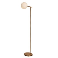 Warehouse Of Tiffany W724R17 Miko Polished Brass 1-Light Floor Lamp