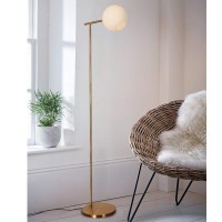 Warehouse Of Tiffany W724R17 Miko Polished Brass 1-Light Floor Lamp