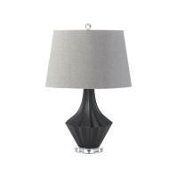 Nikki Chu Home Modern Decorative 1600L X 1600W X 2400H Mason Black And Gray Table Lamp