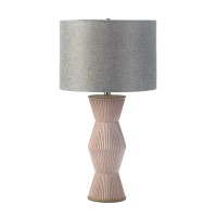 Nikki Chu Home Modern Decorative 1500L X 1500W X 2800H Gable Pink Ridges Table Lamp