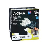 Noma C9 Led Quick Clip Christmas Lights | Built-In Clip-On?String Lights | 100 Warm White Bulbs | 66.8?Foot Strand?