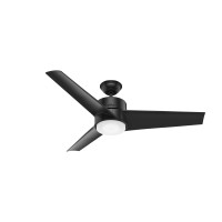 Hunter Fan Company 59471 Hunter Havoc Outdoor Ceiling Fan With Led Light And Wall Control 54 Matte Black Finish