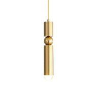 Hobaca Dia 6Cm L36Cm E26 Led Gold Modern Nordic Acrylic Pendant Light Dinning Room Hanging Lights Ceiling Adjustable Holder Spotlight For Kitchen Island Lighting