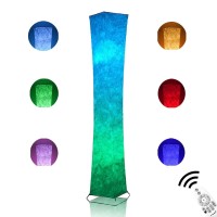 Leonc 65 Soft Light Floor Lamp For Game Room And Tv Rgb Color Changing Led Tyvek Fabric Shade Smart App Control Compatible