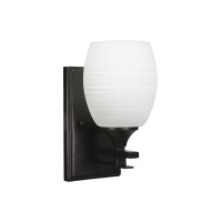 Uptowne 1 Light Wall Sconce Shown In Dark Granite Finish With 5.5 White Matrix Glass