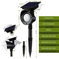 Brightown Solar Spot Lights Outdoor - Waterproof Solar Garden Lights, Adjustable Landscape Spotlights, Auto On/Off Solar Outdoor Lights Decorative For Backyard House Lawn Patio Pathway Yard 2Pack Lighting