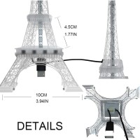 Btflighting Usb 5V Romance Eiffel Tower Builtin Color Changing Night Light 98Inch 48 Led Ws2812B Rgb Mini Night Light Desk Ta