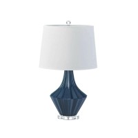 Nikki Chu Home Modern Decorative 1600L X 1600W X 2400H Mason Blue And White Table Lamp