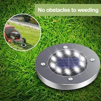 Duudo Solar Outdoor Lights 8 Packs, Solar Garden Lights 10 Led Waterproof Outdoor Lights Solar Pathway Lights Landscape Lights In-Ground Lights For Lawn, Yard, Driveway, Step And Walkway Cold White