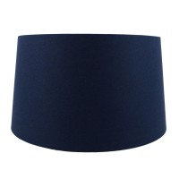 Mestar Navy Blue Fabric Hardback Drum Lampshade 15X17X10 (Spider)