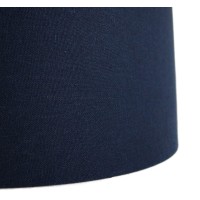 Mestar Navy Blue Fabric Hardback Drum Lampshade 15X17X10 (Spider)