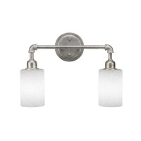 Vintage 2 Light Bath Bar Shown In Aged Silver Finish With 4