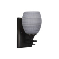 Uptowne 1 Light Wall Sconce Shown In Dark Granite Finish With 5.5 Gray Matrix Glass