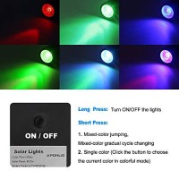 Aponuo Christmas Solar Spot Lights Outdoor Color Changing, Solar Landscape Lighting Rgb Spotlights Waterproof 4-In-1 Wall Lamp For Patio, Pathway, Yard, Garden, Holiday Decoration (Multi-Color)