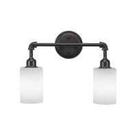 Vintage 2 Light Bath Bar Shown In Dark Granite Finish With 4 White Muslin Glass