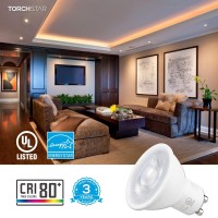 Torchstar Gu10 Led Bulbs Dimmable, 500Lm 50W Halogen Equivalent, 3000K Warm White, 40