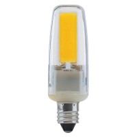 Satco 0.75 Inch 4W E11 Led Mini Candelabra Base Replacement Lamp-3000 Color Temperature-Clear Finish