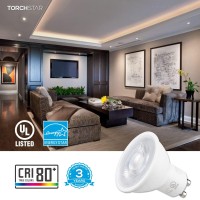 Torchstar Gu10 Led Bulbs Dimmable, 500Lm 50W Halogen Equivalent, 4000K Cool White, 40