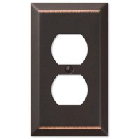 Value 4-Pack Duplex Outlet Wall Plate Decorative Steel, Oil Rubbed Bronze