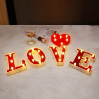 Samapet Light Up Letters Led Marquee Letter Lights Alphabet Night Lights Sign For Wedding Birthday Party Christmas Home Bar Decoration, Red Mirrored Surface - Z