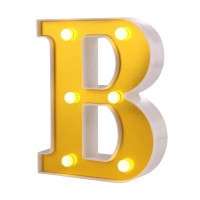 Samapet B Led Letter Lights Red Marquee Letters Alphabet Light Up Sign Wedding Birthday Party Decoration Letters (B)