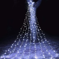 Maoyue Outdoor Christmas Decorations Waterproof 335 Led Star Lights 8 Lighting Modes Christmas Lights Outdoor For Yard, Christmas, New Year, Wedding, Party (White)