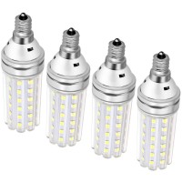 E12 Led Bulb 150 Watt Equivalent, 15W Led Candelabra Watt Light Bulbs 1500Lm Daylight White 6000K Led Chandelier Bulbs, Decorative Candle Base Non-Dimmable 4 Packs (Daylight White)