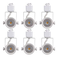 Cloudy Bay 8W 4000K Cool White Dimmable Led Track Light Head,Cri90+ True Color Rendering Adjustable Tilt Angle Track Lighting Fixture,40