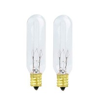 Xtricity 15W Incandescent Exit Sign And Himalayan Salt Lamp Light Bulb, T6, E12 Candelabra Base, Dimmable, 145V, (2 Pack)