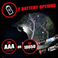 Gearlight Tac Led Flashlight Pack - 2 Super Bright, Compact Tactical Flashlights With High Lumens For Outdoor Activity & Emergency Use - Gifts For Men & Women