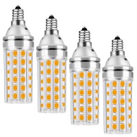 E12 Led Bulb 150 Watt Equivalent, 15W Led Candelabra Light Bulbs Warm White 3000K Led Chandelier Bulbs,1500Lm Decorative Candle Base Non-Dimmable 4 Packs (Soft White)