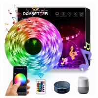 Daybetter 16.4Ft 5M Waterproof Led Strip Lights, Flexible Color Changing 5050 Rgb 150 Leds Light Strips Kit Work With App