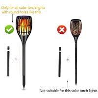 Ollivage Plastic Pole Extension And Joint Kits Connector For Solar Flame Torches 12