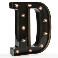 Light Up Black Alphabet Marquee Letters Sign Led Marquee Number Lights Sign For Night Light Home Bar Christmas Lamp Birthday Party Wedding Decoration D