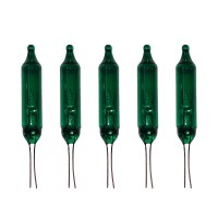 612 Vermont 3.5V Mini Christmas Replacement Bulbs For Incandescent String Lights, Pinched Base, 50 Count, 0.43 Watt, 125 Ma (Green)