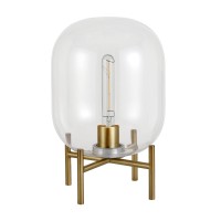 Featuring a decisively industrial feel this table lamp features a cylindrical glass shade Perfect for a variety of spaces from modern industrial to farmhouse design This lamp is sure to be a statement piece in any home