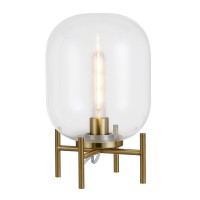 Featuring a decisively industrial feel this table lamp features a cylindrical glass shade Perfect for a variety of spaces from modern industrial to farmhouse design This lamp is sure to be a statement piece in any home