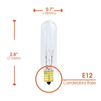 Xtricity 15W Incandescent Exit Sign And Himalayan Salt Lamp Light Bulb, T6, E12 Candelabra Base, Dimmable, 145V, (6 Pack)