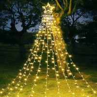 Maoyue Outdoor Christmas Decorations Waterproof 335 Led Star Lights 8 Lighting Modes Christmas Lights Outdoor Decoration Lights For Yard, Christmas, New Year, Wedding, Party (Warm White)