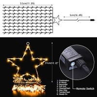 Maoyue Outdoor Christmas Decorations Waterproof 335 Led Star Lights 8 Lighting Modes Christmas Lights Outdoor Decoration Lights For Yard, Christmas, New Year, Wedding, Party (Warm White)