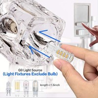 Presde Bathroom Vanity Lights Fixture Over Mirror 3 Lights Led Modern Chrome Fixtures Crystal Glass Globe(Exclude Bulb)