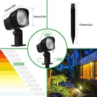 Cly Solar Spotlights Led Solar Landscape Lights 2 In 1 Solar Spot Lights Outdoor Ip66 Waterproof Solar Powered Lights Wall Lights Security Lighting For Outdoor Garden Yard Downlight (Two Light)