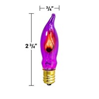 Orange Amber C7 (Ca10) Flicker Flame String Light Bulbs (2-Pack)