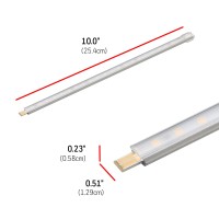 Ultrapro 10In. Linkable Led Bright Strips, 6 Pack, 1650 Lumens, 2700K Warm White Light, Low Voltage, Under Cabinet Lighting, Strip Light, Flat Plug, 44415