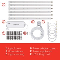 Ultrapro 10In. Linkable Led Bright Strips, 6 Pack, 1650 Lumens, 2700K Warm White Light, Low Voltage, Under Cabinet Lighting, Strip Light, Flat Plug, 44415