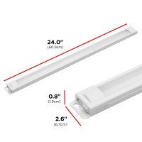 Ultrapro 24 Inch Plug-In Linkable Under Cabinet Lights, High/Low/Off, Warm White Light (2700K), Led Under Cabinet Lighting, Under Counter Lights For Kitchen, 44107