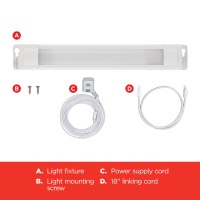 Ultrapro 24 Inch Plug-In Linkable Under Cabinet Lights, High/Low/Off, Warm White Light (2700K), Led Under Cabinet Lighting, Under Counter Lights For Kitchen, 44107