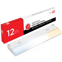 Ultrapro 12 Inch Hardwired Under Cabinet Lights, 3 Color Settings - 2700K/4000K/5000K - Warm White, Cool White, And Daylight, Under Cabinet Lighting, Dimmable Under Counter Lights For Kitchen, 45366